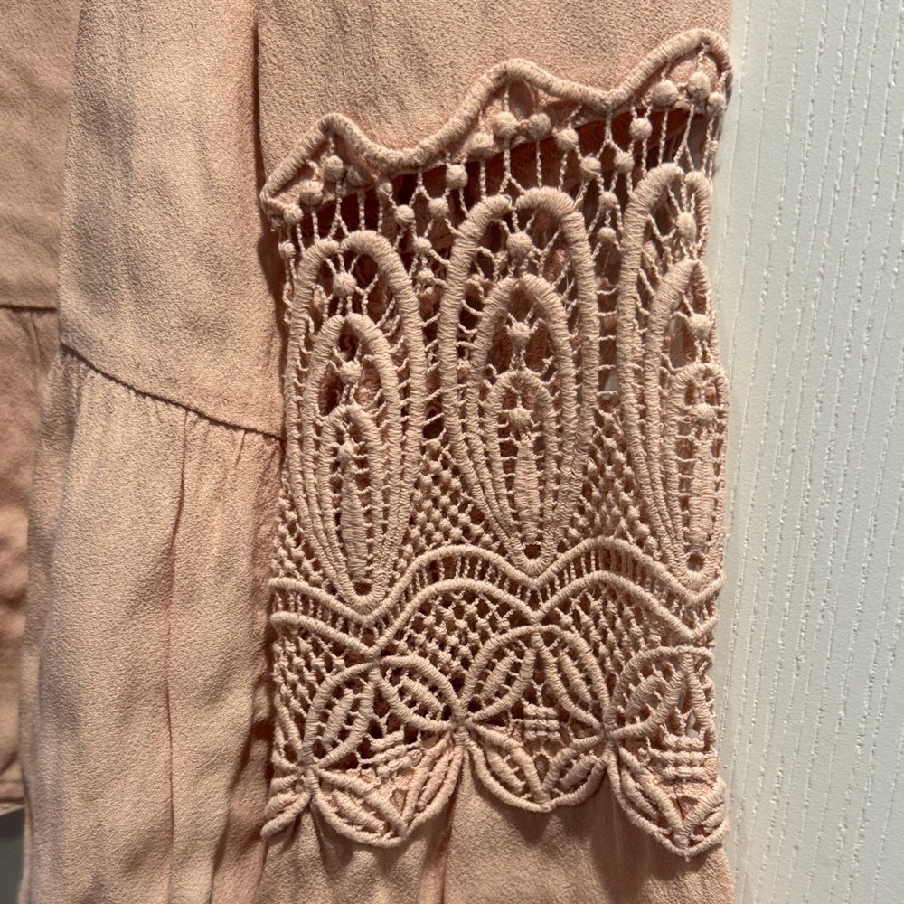 Joie Blush Lace Detail Blouse - Picture 4 of 7